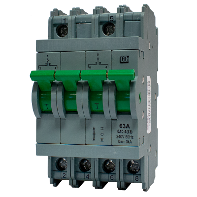 QAC Mini Rail Mounted Changeover Switch